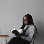 A person reading the Bible during a lunch break